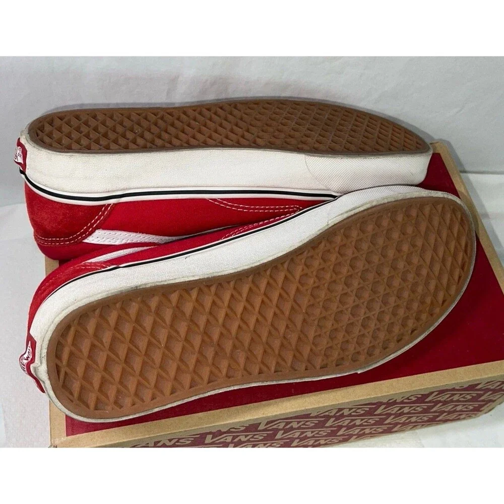 Vans Men's Old Skool Red Dahlia Low Top Skate Shoes Size 8